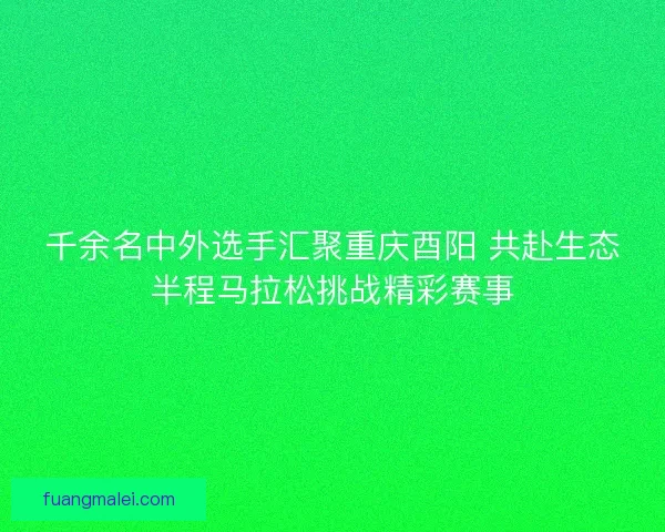 千余名中外选手汇聚重庆酉阳 共赴生态半程马拉松挑战精彩赛事